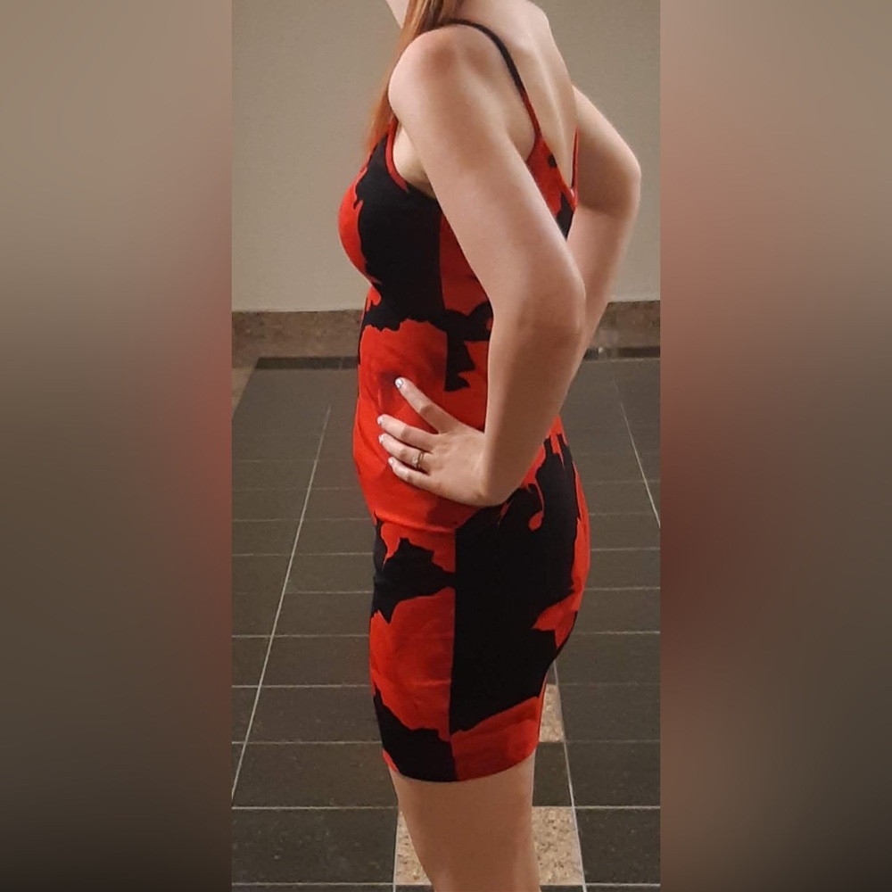 Eclipse ๐น Rose Pattern Body-con Mini Dress ๐๐จ - Picture 3 of 3